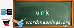 WordMeaning blackboard for ulmic